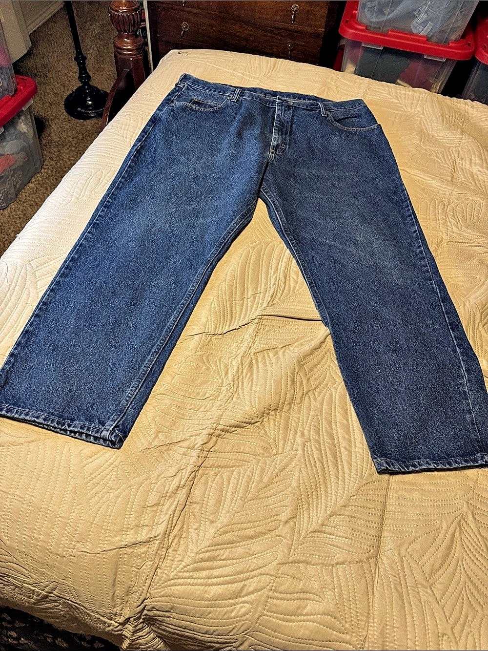 Wrangler Relaxed Fit 9760DWR Men's Blue Jeans Waist 42